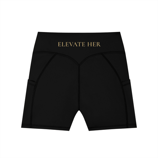 Elevate Her High-Waisted Pocket Biker Shorts - F.I.T.H Clothing and Accessories