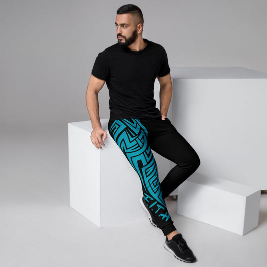 F.I.T.H Blue Full Leg Tribal Men's Joggers - F.I.T.H Clothing and Accessories