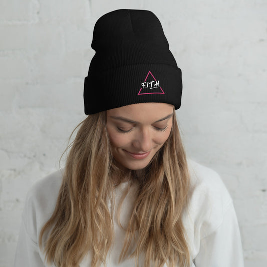 F.I.T.H Pink Cuffed Beanie - F.I.T.H Clothing and Accessories