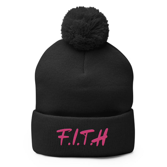 Pom-Pom Pink Beanie - F.I.T.H Clothing and Accessories