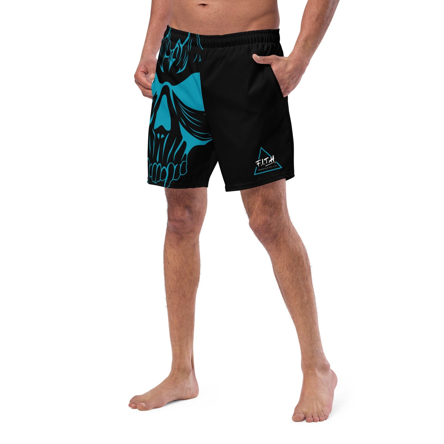 Angry Skull Quick Dry, Anti Chafe Lined Swim Shorts - F.I.T.H Clothing and Accessories