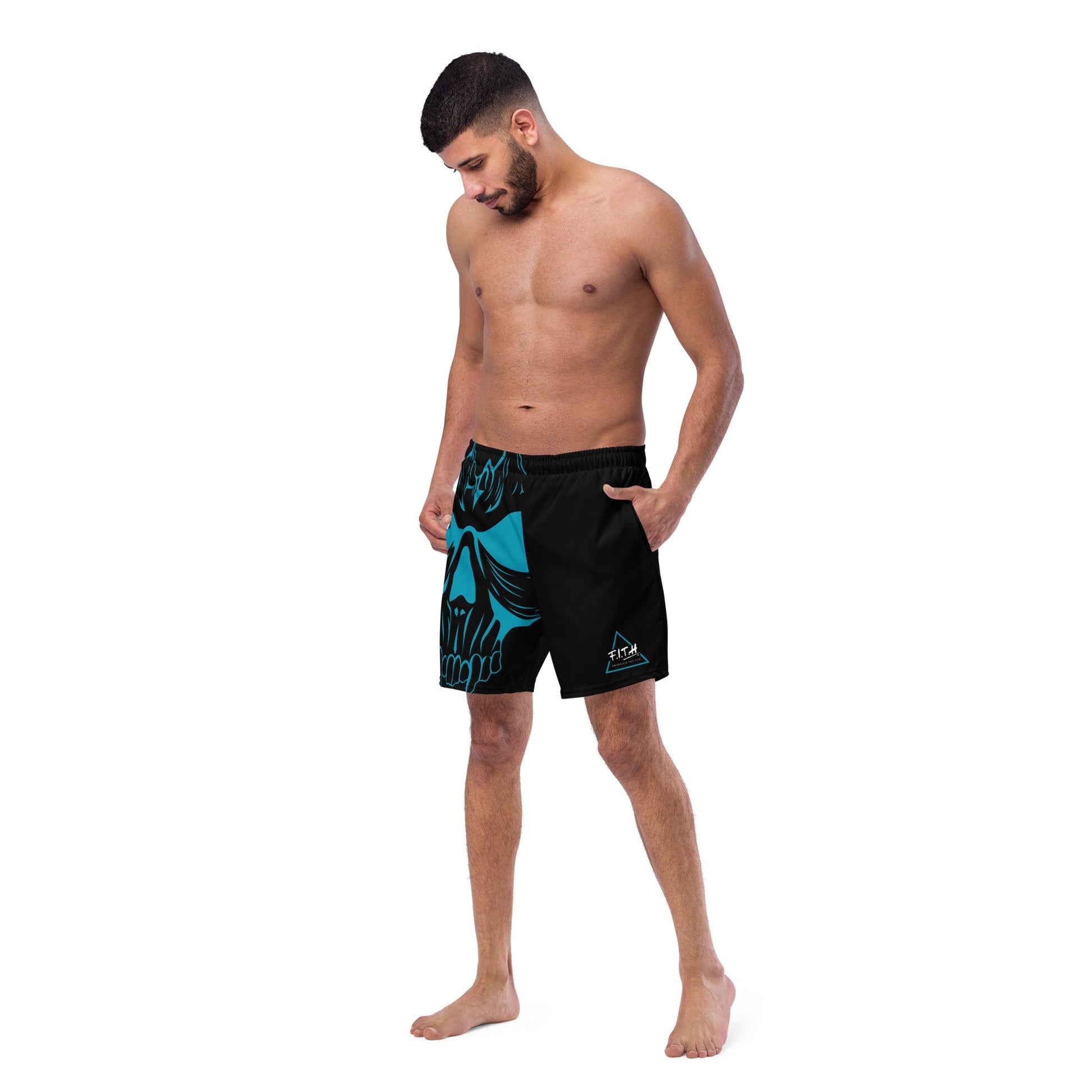 Angry Skull Quick Dry, Anti Chafe Lined Swim Shorts - F.I.T.H Clothing and Accessories