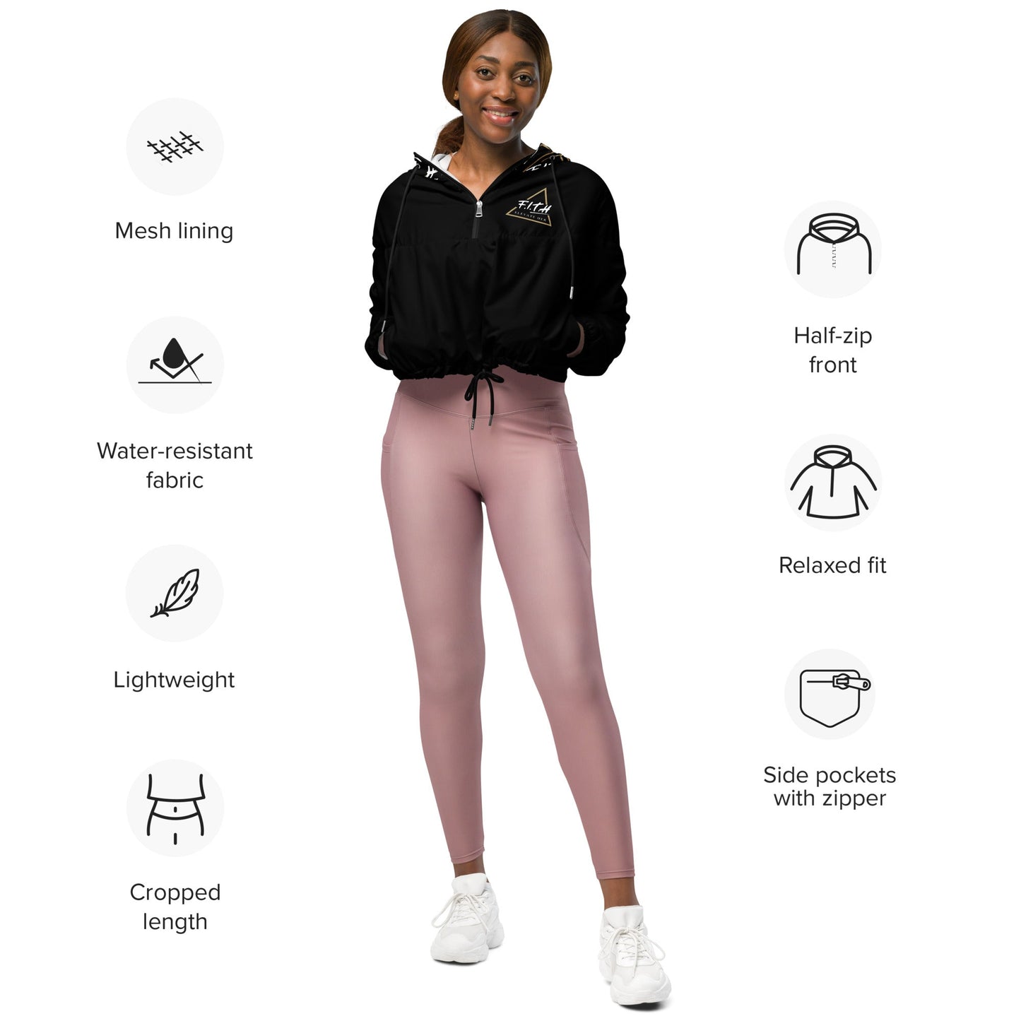 Elevate Her Cropped Windbreaker - F.I.T.H Clothing and Accessories