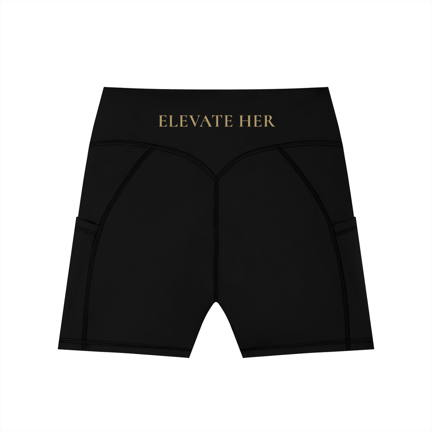 Elevate Her High-Waisted Pocket Biker Shorts - F.I.T.H Clothing and Accessories