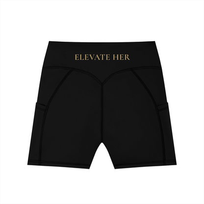 Elevate Her High-Waisted Pocket Biker Shorts - F.I.T.H Clothing and Accessories