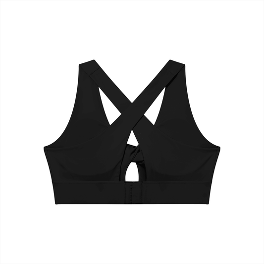 Elevate Her Twist Front V-Neck Sports Bra - F.I.T.H Clothing and Accessories