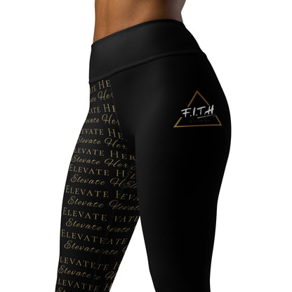 Elevate Her Wrapped Words Yoga Pants - F.I.T.H Clothing and Accessories