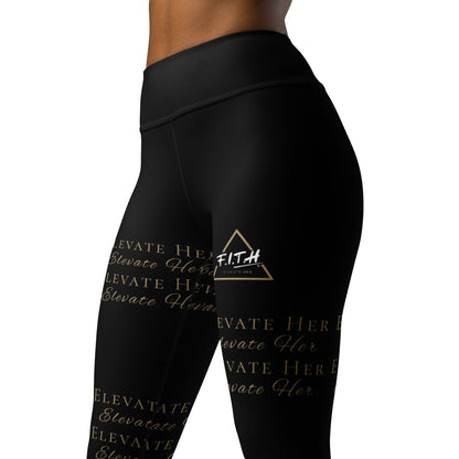 Elevate Her Wrapped Words Yoga Pants - F.I.T.H Clothing and Accessories