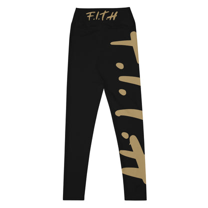 F.I.T.H Gold Yoga Leggings - F.I.T.H Clothing and Accessories