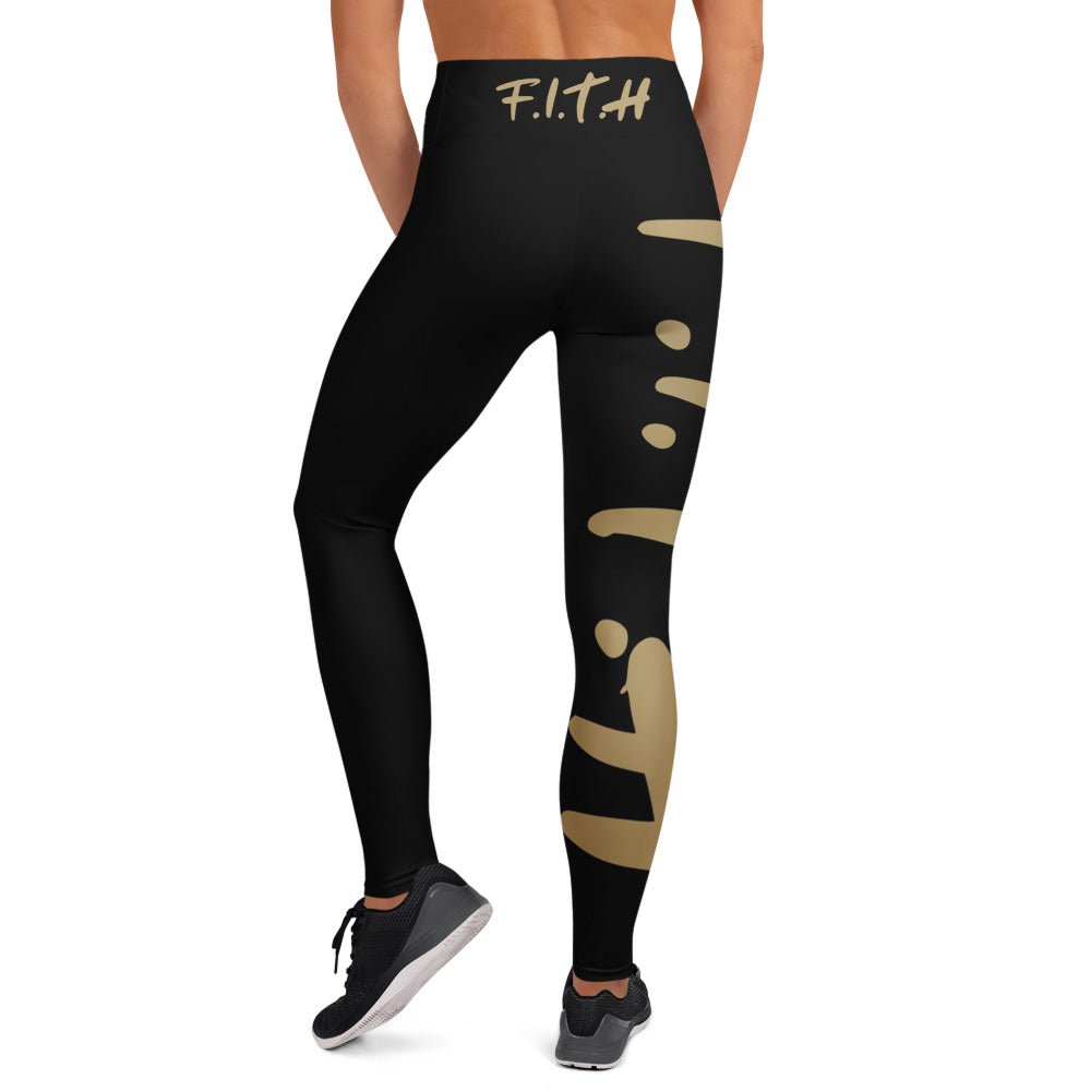 F.I.T.H Gold Yoga Leggings - F.I.T.H Clothing and Accessories
