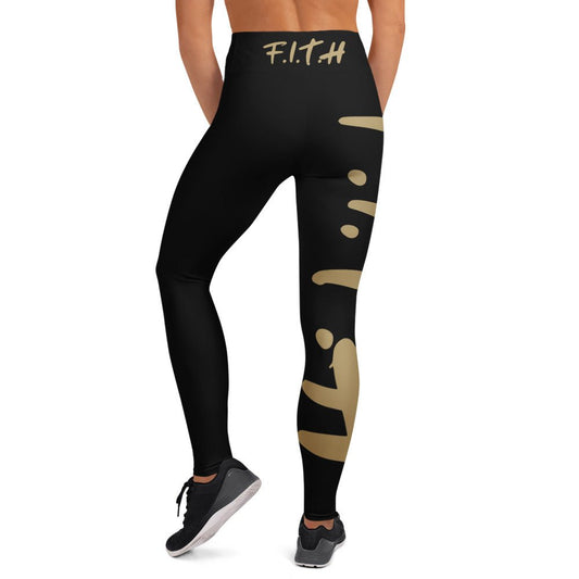 F.I.T.H Gold Yoga Leggings - F.I.T.H Clothing and Accessories