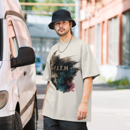 F.I.T.H Grunge Puffed Oversize T-Shirt - F.I.T.H Clothing and Accessories
