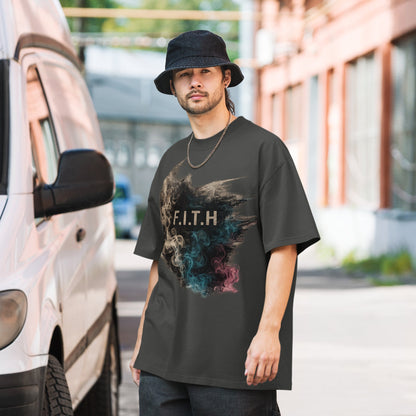 F.I.T.H Grunge Puffed Oversize T-Shirt - F.I.T.H Clothing and Accessories