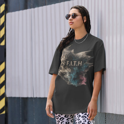 F.I.T.H Grunge Puffed Oversize T-Shirt - F.I.T.H Clothing and Accessories