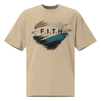 F.I.T.H Grunge Streak Oversized T-Shirt - F.I.T.H Clothing and Accessories