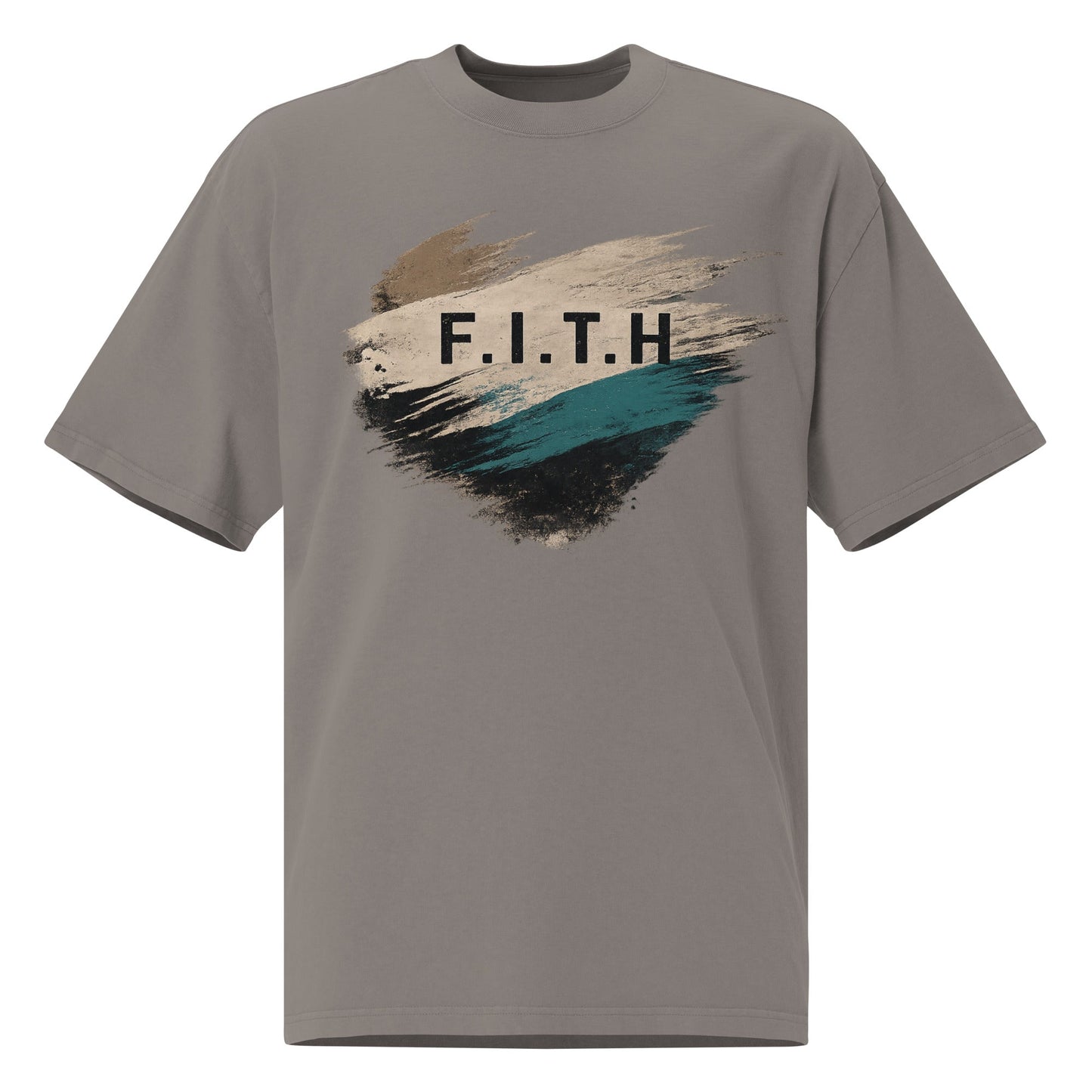 F.I.T.H Grunge Streak Oversized T-Shirt - F.I.T.H Clothing and Accessories