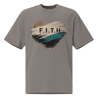 F.I.T.H Grunge Streak Oversized T-Shirt - F.I.T.H Clothing and Accessories