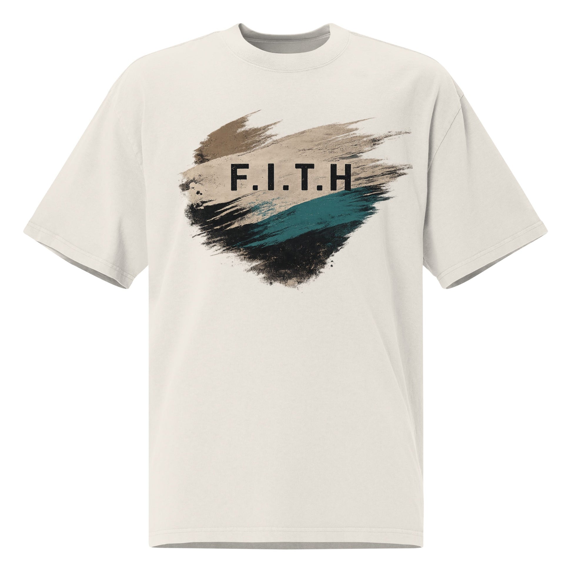 F.I.T.H Grunge Streak Oversized T-Shirt - F.I.T.H Clothing and Accessories