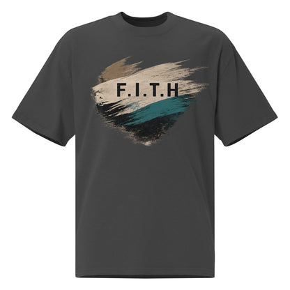 F.I.T.H Grunge Streak Oversized T-Shirt - F.I.T.H Clothing and Accessories