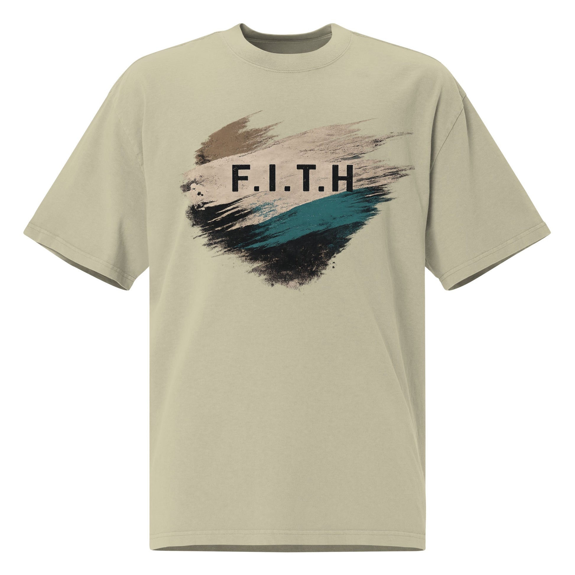 F.I.T.H Grunge Streak Oversized T-Shirt - F.I.T.H Clothing and Accessories