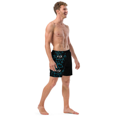 Geometric Quick-Dry Anti-Chafe Lined Swim Shorts - F.I.T.H Clothing and Accessories
