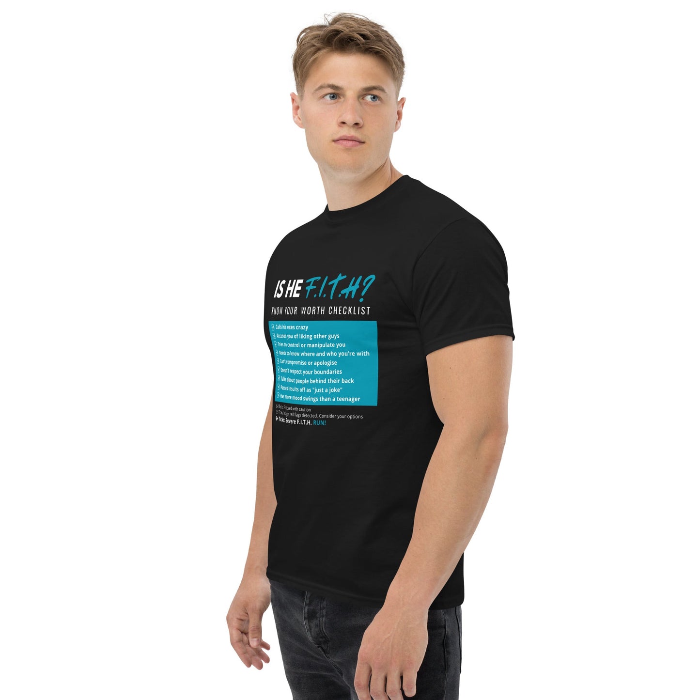 Is He F.I.T.H? Men's T-Shirt - F.I.T.H Clothing and Accessories
