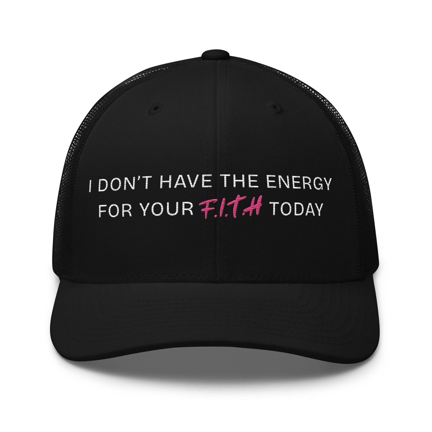 No Energy Pink Trucker Cap - F.I.T.H Clothing and Accessories