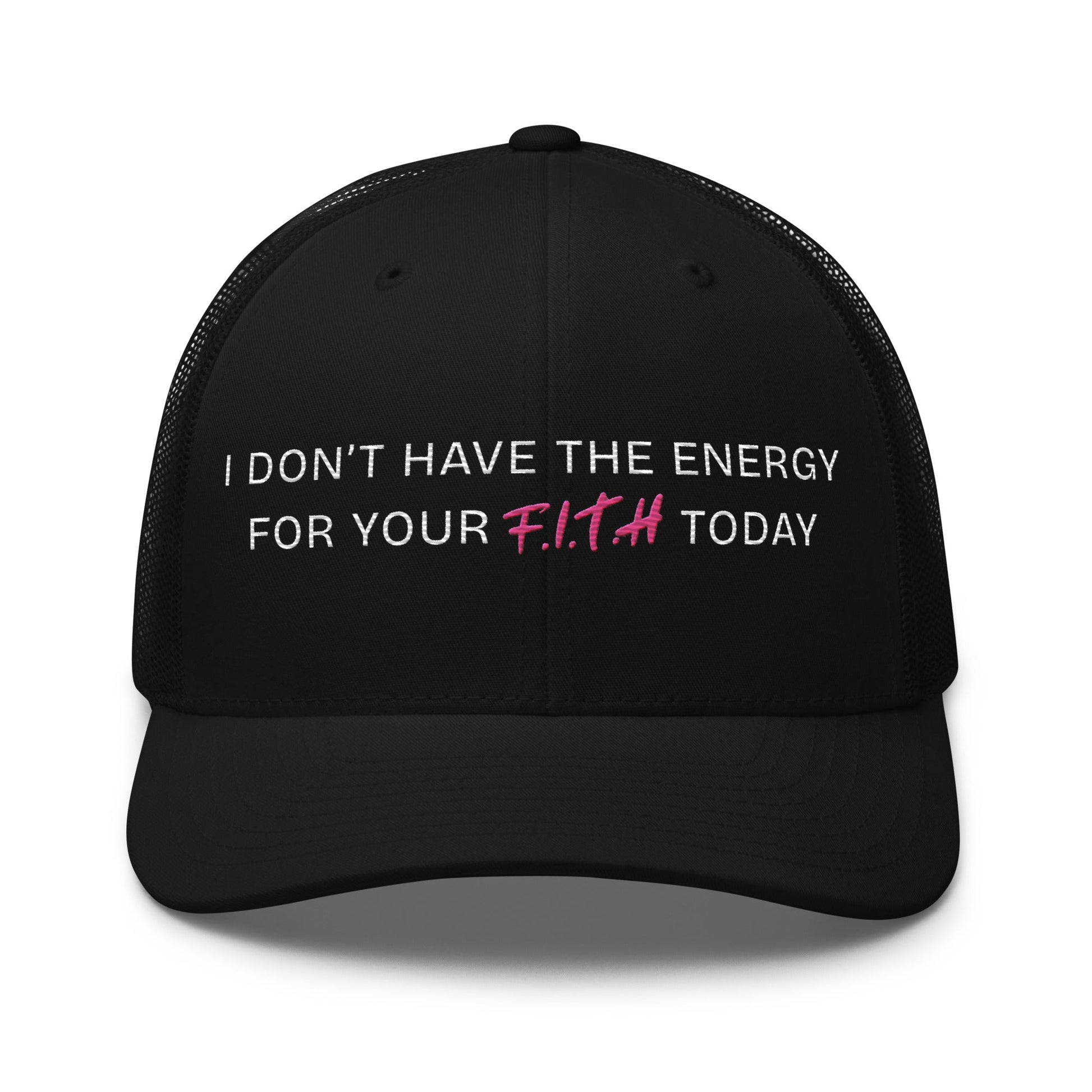 No Energy Pink Trucker Cap - F.I.T.H Clothing and Accessories
