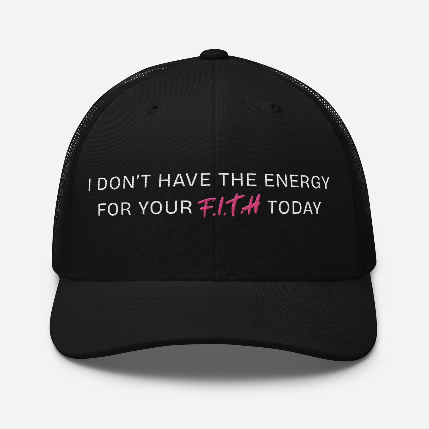 No Energy Pink Trucker Cap - F.I.T.H Clothing and Accessories