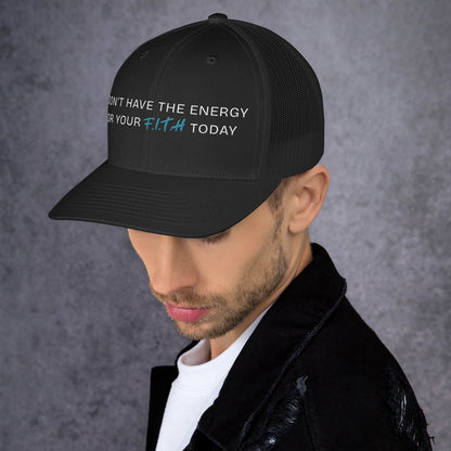 No Energy Trucker Cap - F.I.T.H Clothing and Accessories