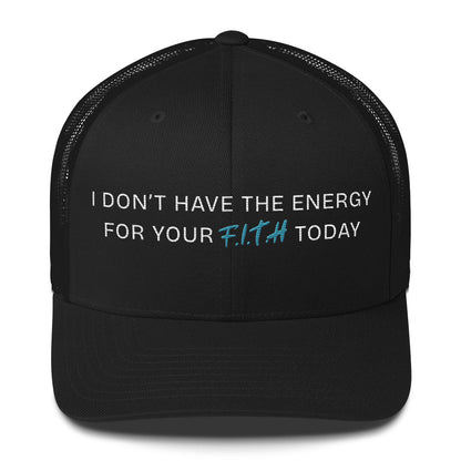 No Energy Trucker Cap - F.I.T.H Clothing and Accessories