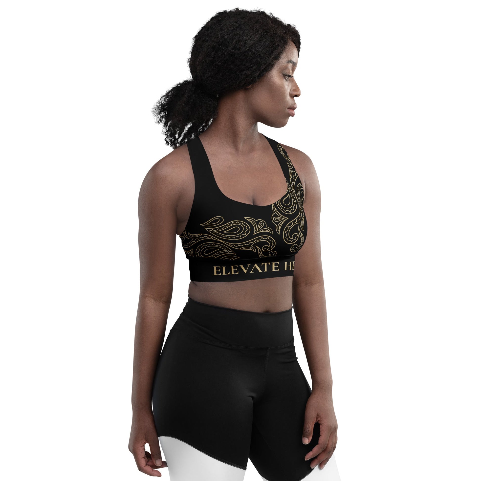 Paisley Shoulder High Impact Sports Bra - F.I.T.H Clothing and Accessories