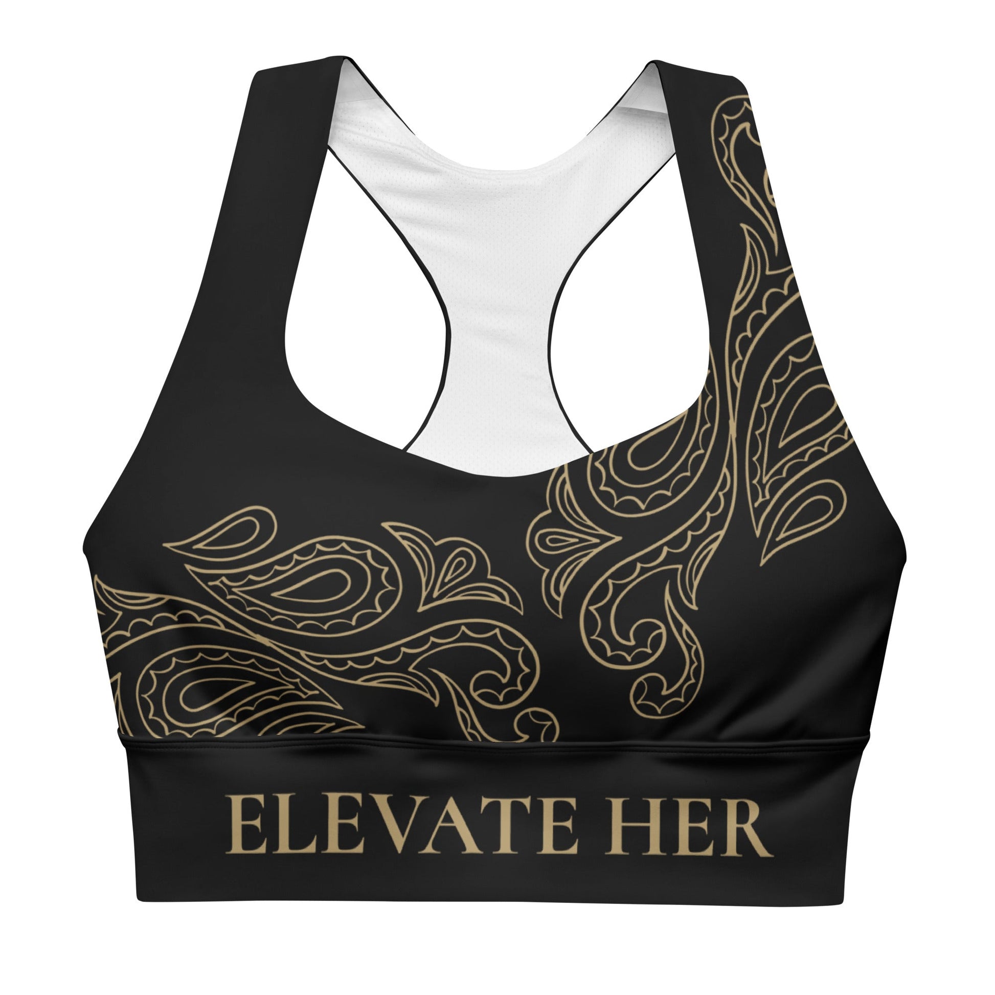 Paisley Shoulder High Impact Sports Bra - F.I.T.H Clothing and Accessories