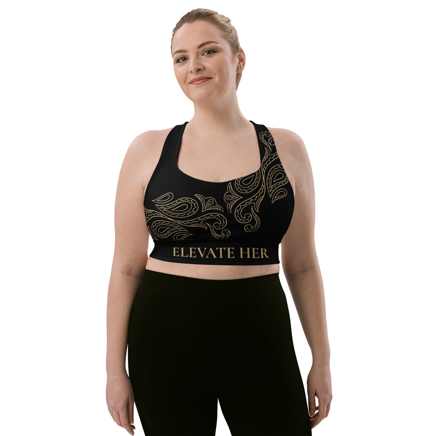 Paisley Shoulder High Impact Sports Bra - F.I.T.H Clothing and Accessories