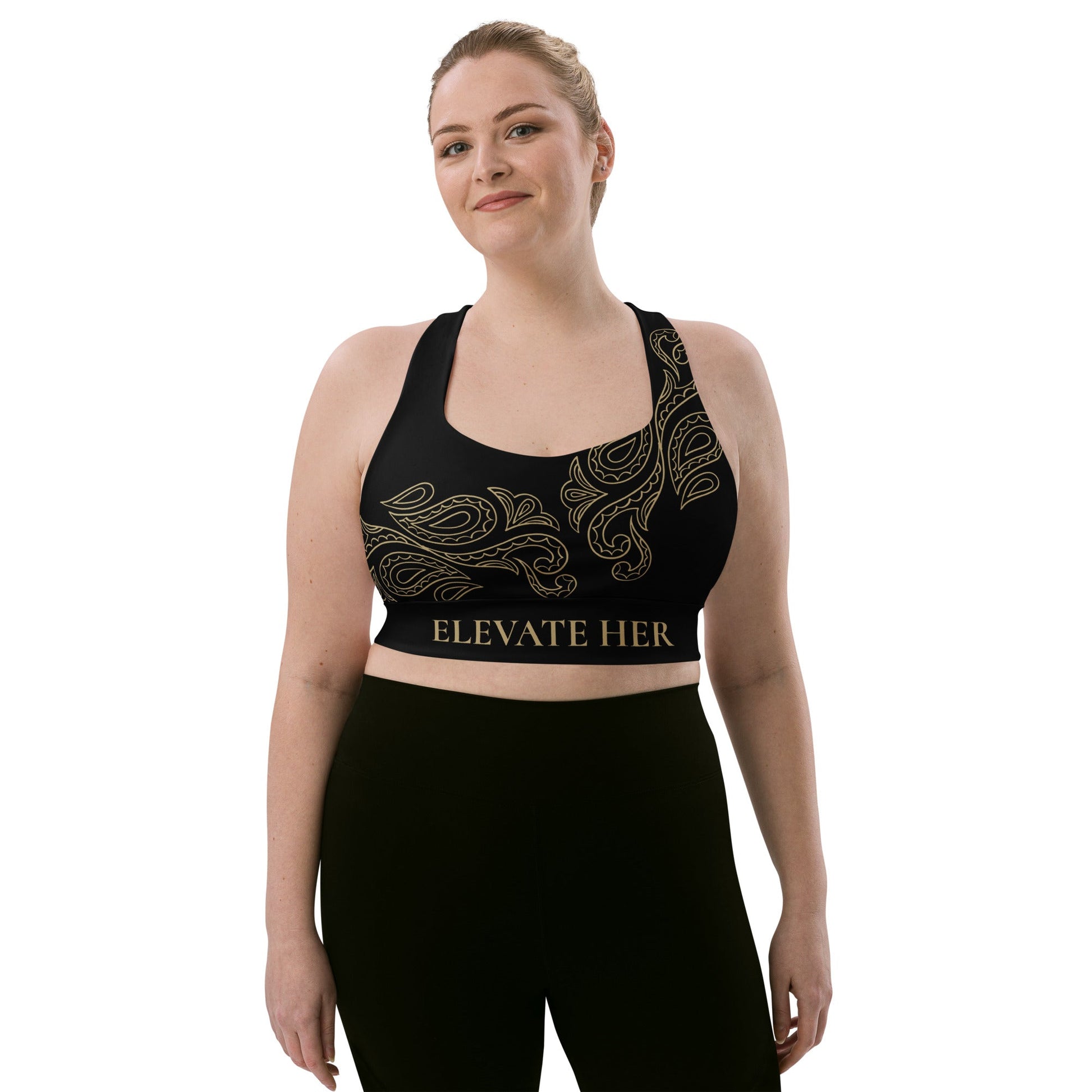 Paisley Shoulder High Impact Sports Bra - F.I.T.H Clothing and Accessories