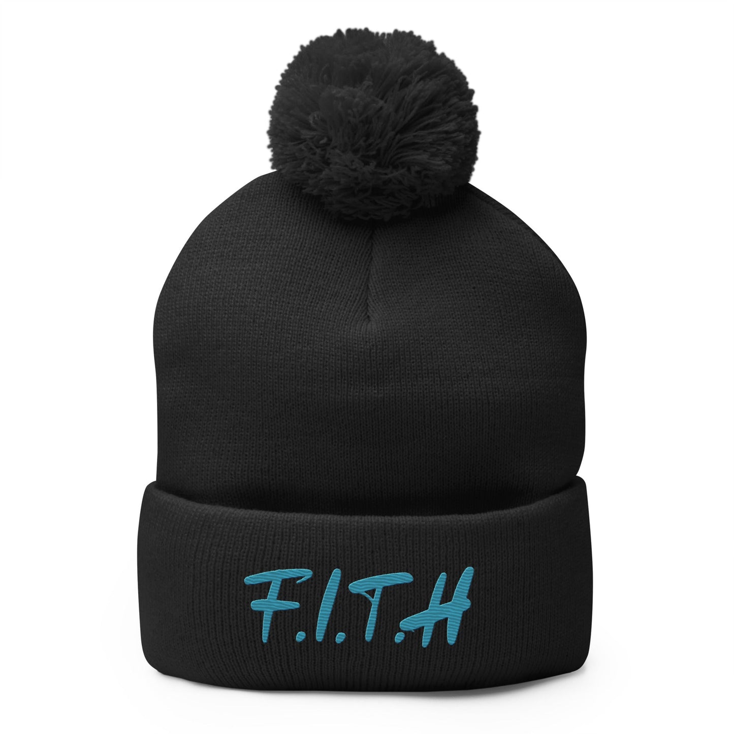 Pom-Pom Blue Beanie - F.I.T.H Clothing and Accessories