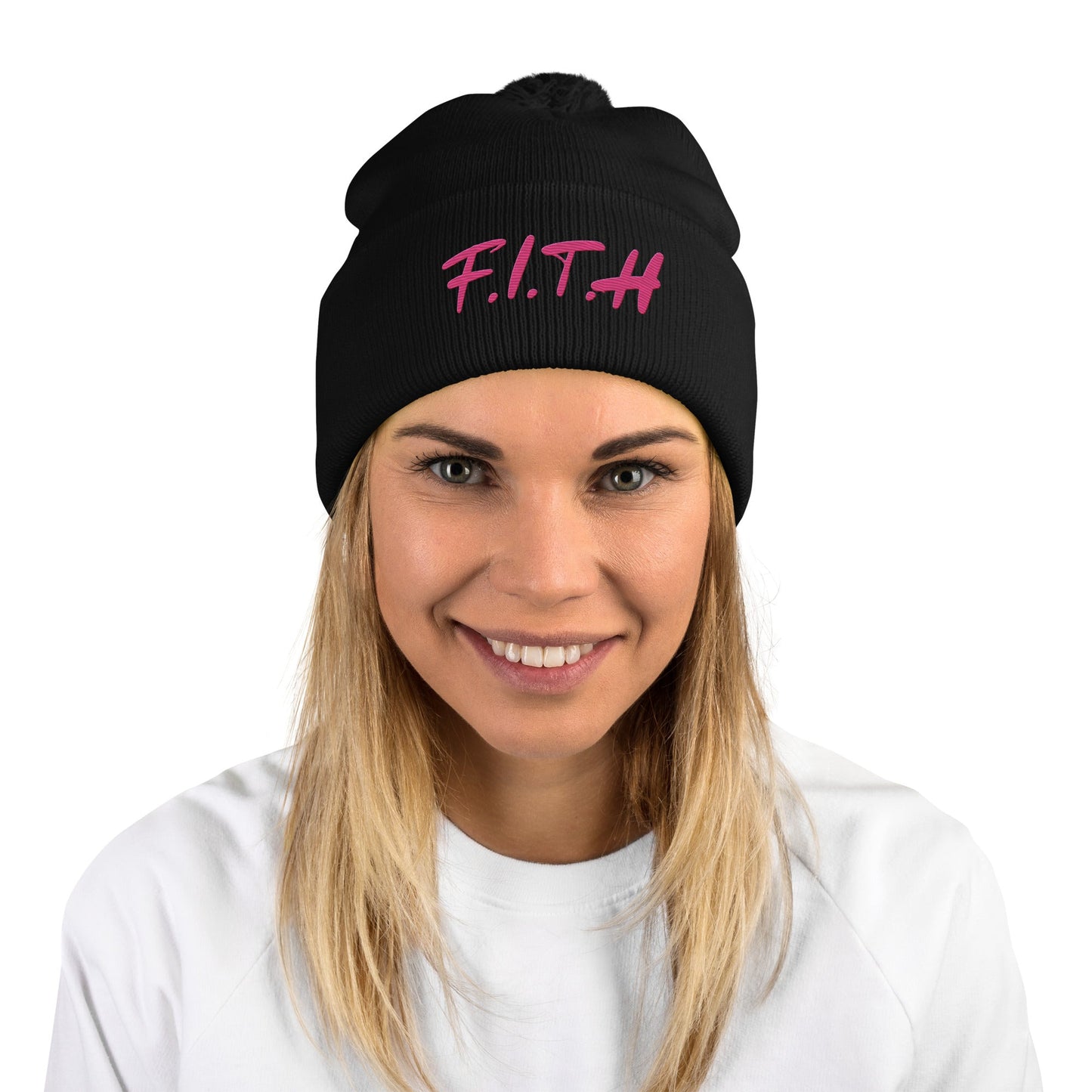 Pom-Pom Pink Beanie - F.I.T.H Clothing and Accessories