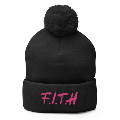 Pom-Pom Pink Beanie - F.I.T.H Clothing and Accessories